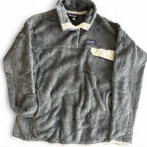 Patagonia Gray and Cream Crewneck Sweater